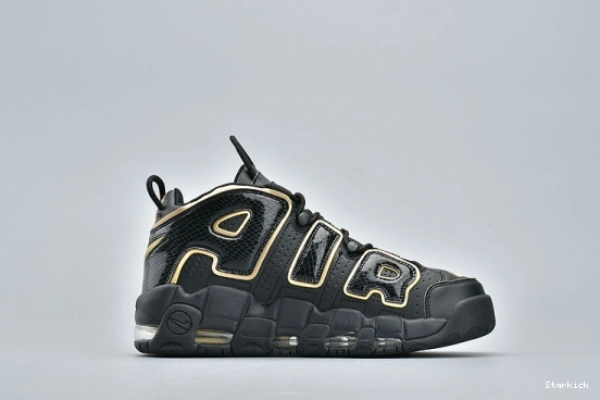 “FRANCE” NIKE UPTEMPO BLACK AV3810-001 AIR GOLD MORE METALLIC 1024